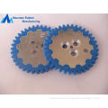 Custom Blue Abrasion Resistance Silicone Rubber Gear Wheel Rings, Rubber To Metal Bonding